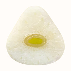 Garlic clove in section isolated on white background. Raw vegetable segments close up. Organic food. realistic 3d vector illustration.