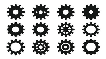 Mechanical Gear Icons for Technology Projects