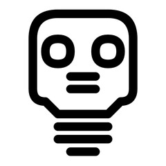 light bulb character