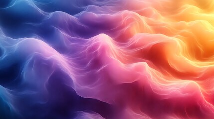 Fototapeta premium Abstract Colorful Wave Landscape Digital Art