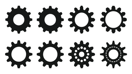 Mechanical Gear Icons for Technology Projects