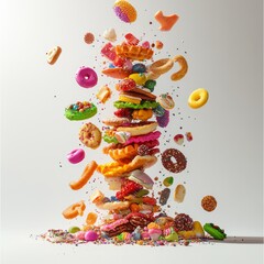 Sweet Treats Exploding Studio Shot