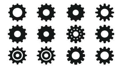 Mechanical Gear Icons for Technology Projects