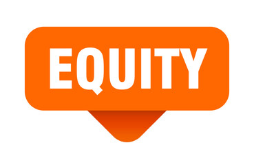 equity sticker. equity sign on transparent background