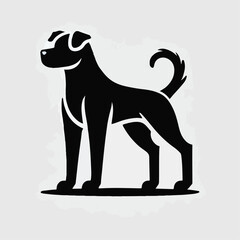 vector black silhouette of a dog