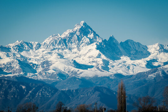 Italy, Piedmont. The Mount Monviso, so called "the king of stone".