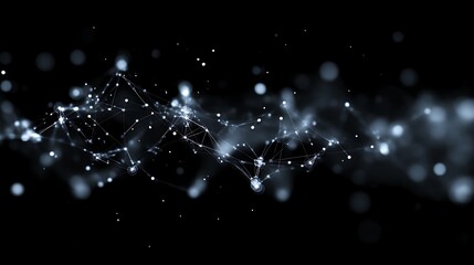 Abstract Network Connections Illuminated Dots