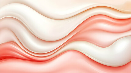 Obraz premium Abstract pink and white wave background; perfect for cosmetic or product design