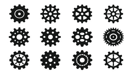Simple Icon Gear Design for Industrial Use
