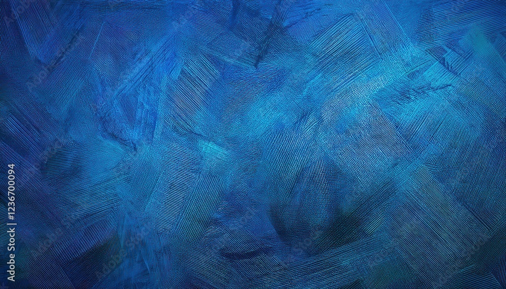 Poster textured abstract blue painted surface with rough brushstroke pattern, deep cool tones, perfect for 