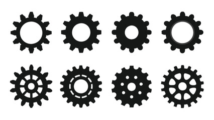 Simple Icon Gear Design for Industrial Use