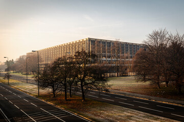 Obraz premium The Palazzo del Lavoro in Turin is the main building of the Italia '61 park, the place of th 1961 exposition for the 100 years of the Italy Republic.