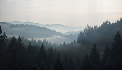 fog in the mountains