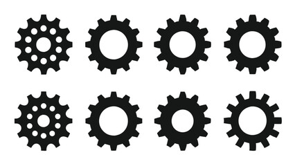 Simple Icon Gear Design for Industrial Use
