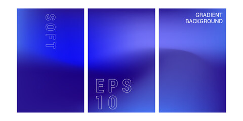 Fototapeta premium Soft blue abstract background. Blurred gradient blue color. Modern background Fluid waves. Design for poster. greeting card, brochure, flayer