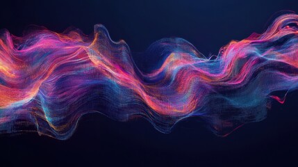 Obraz premium Stream of encoded data. Abstract digital code visualization. Artificial intelligence and machine learning. Big data code representation.