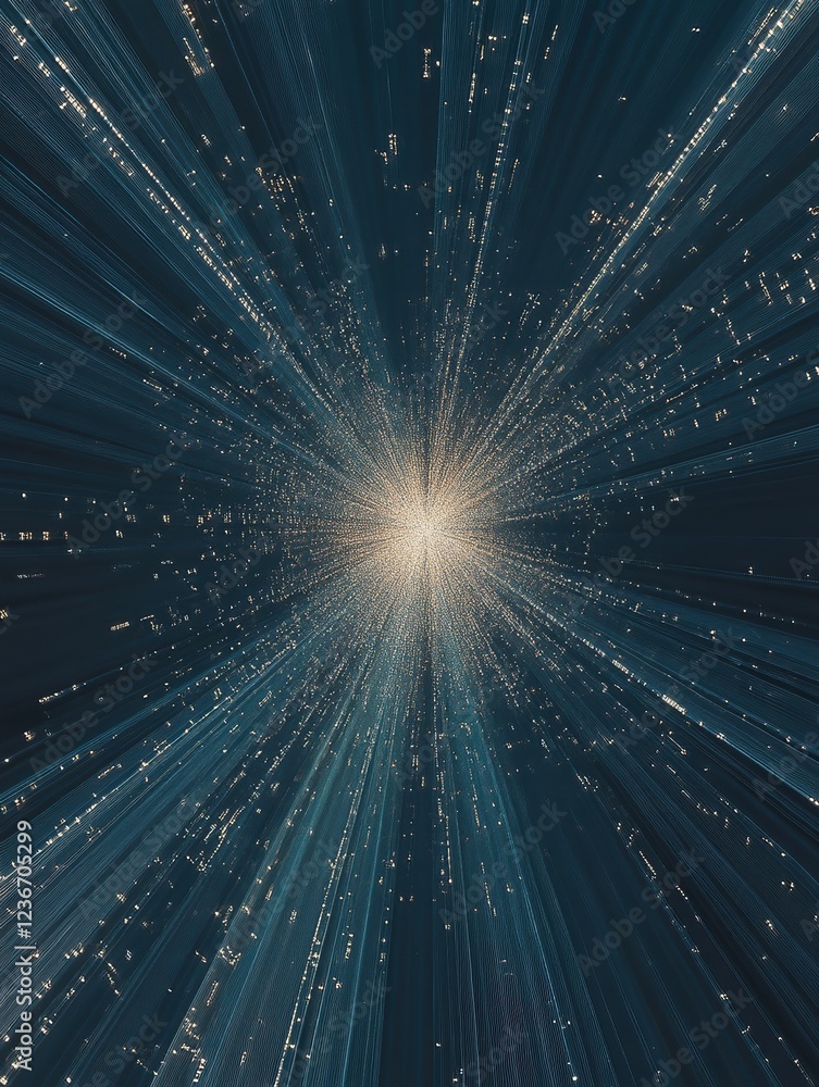 Poster abstract data transmission visualization. big data code representation. futuristic network or busine