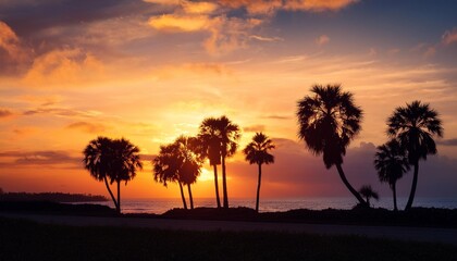 Fototapeta premium sunset on the beach