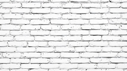 Obraz premium white brick wall seamless texture. Abstract architecture and loft interior, background.