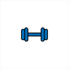 Gym Simple Dumble Illustration Art Vector, blue color