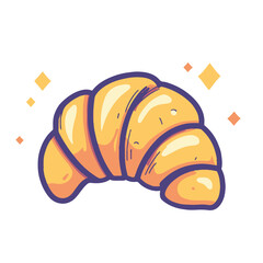 Vector illustration of a croissant in a clip art