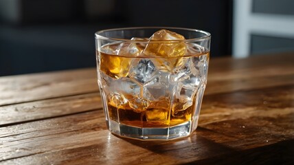 "Refreshing Iced Tea Cocktail by the Poolside on a Sunny Day"
