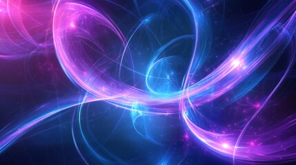 Abstract swirling light, cosmic energy, nebula background, digital art, website design