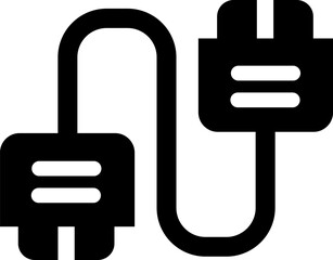 Rounded Filled Usb Cable Icon