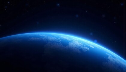 Obraz premium Celestial Orb: A Serene View of Earth from Space