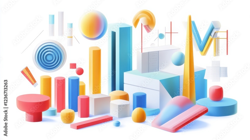 Poster enterprise strategy development abstract concept vector illustration set. business intelligence and 