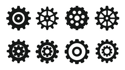 Minimalist Gear Icon for Settings and Tools