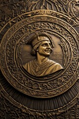 A golden vintage heritage coin symbolizing student achievement, graduation, and convocation. This elegant design celebrates academic success and the timeless value of education.