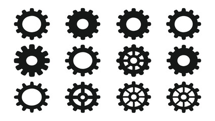 Minimal Settings Gear Icon for UI/UX Design