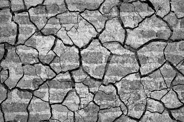 Background of brick wall with crack