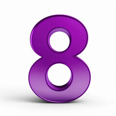 Purple number eight, Women's Day, March 8th, illustration. artificial intelligence generator, AI, neural network image. background for the design.