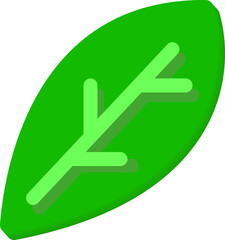 3D tree leaf icon on white background
Vector 3D leaf