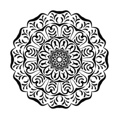 Elegant hand-drawn mandala illustration with intricate details and bohemian artistic style