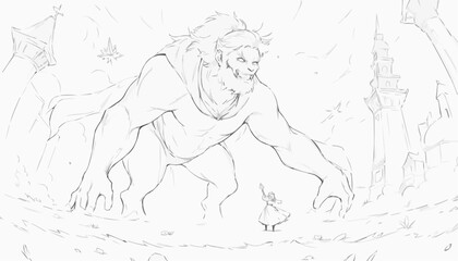 Obraz premium sketch of a girl