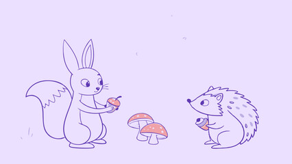 easter bunny with eggs