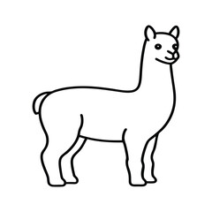 Line art Alpaca vector illustration for your project