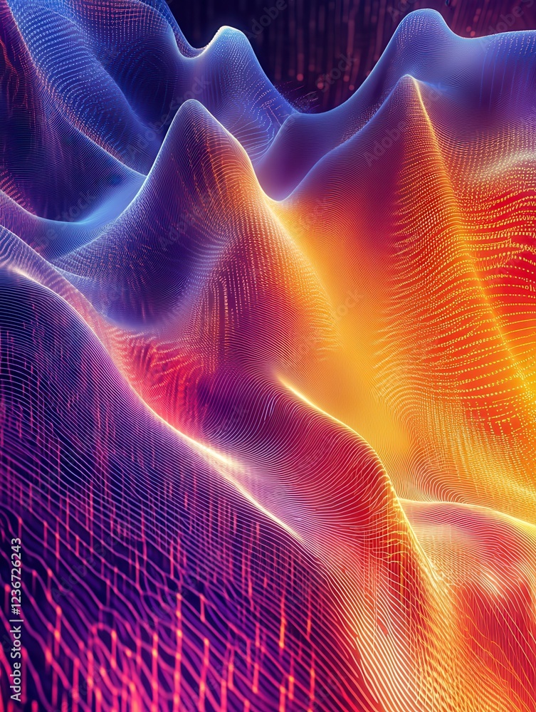Poster big data information vector concept. abstract futuristic background with 3d visualization. illustrat