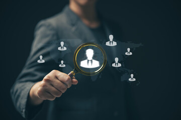 Recruiting resources and labor management (Recruiting and Staffing) Search for people with potential. To hire for an organization, selecting a list of applicants, interviewing, hiring.