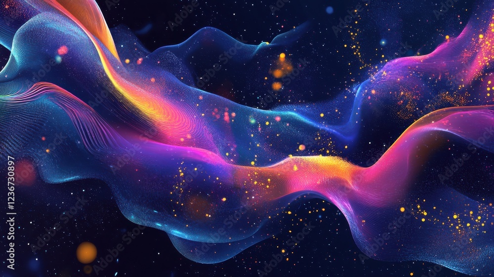 Poster performance data visualization abstract concept vector illustrations.