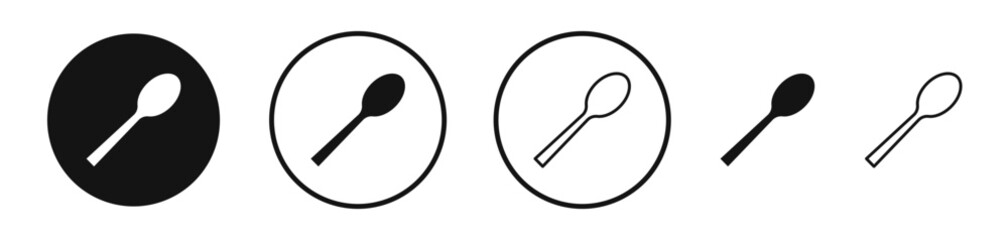 Spoon icon set. vector icons for apps and website ui design