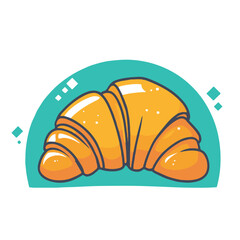 Vector illustration of a croissant in a clip art