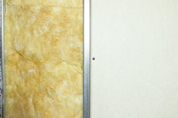 a new drywall with insulation and metal studs	