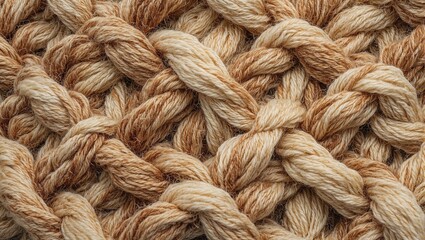 Cozy earth tone macro knit wool texture