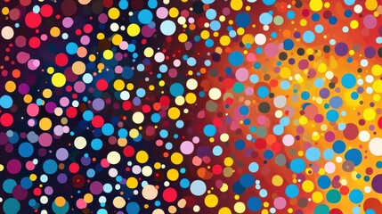 Abstract colorful dot pattern representing data visualization and digital art