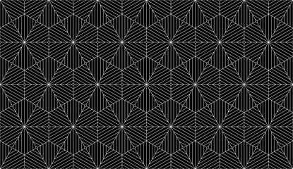line hexagon pattern on black background
