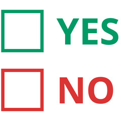 green red yes no check box